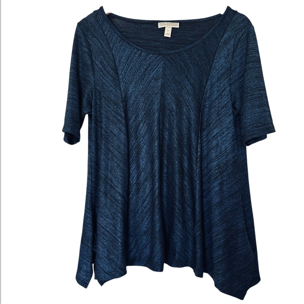 Dana Buchanan Large L Women Short
Sleeve navy Top